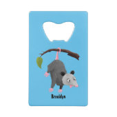 Joli opossum accroché à la branche dessin animé (Dos)