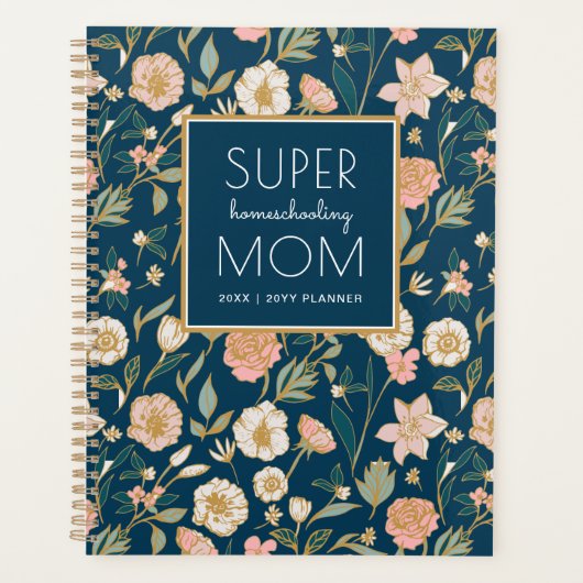 Joli or Floral Super Homeschooling Maman Navy (Devant)