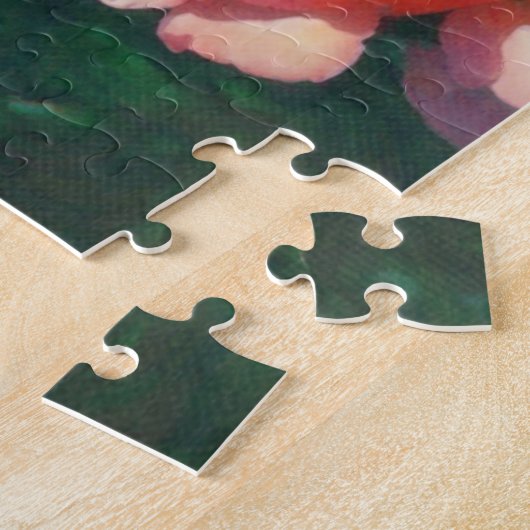 Joli Orange Peach Rose Garden Puzzle (Côté)