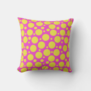 Joli oreiller Pointe Pointe Jeter en rose et Jaune