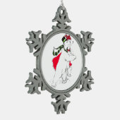 Joli ornement de flocon de neige de Noël de la fau (Gauche)