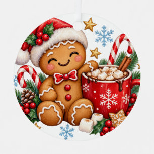 Joli Ornement de Noël au Chocolat Chaud et Pain d'