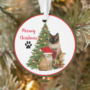 Joli Ornement de Noël Chat Amis Félin
