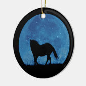 Joli ornement de Noël de Cheval et de Lune (Gauche)