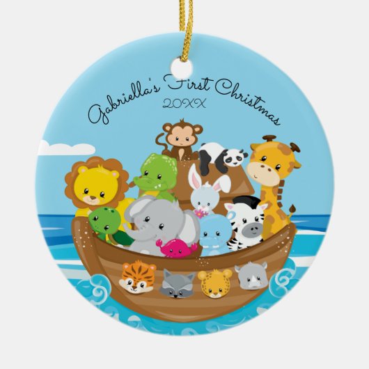 Joli ornement de Noël pour bébé représentant l'Arc (Devant)