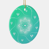 Joli ornement de Noël vert avec de petits anges (Droite)