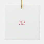 Joli ornement en céramique de vache de Noël (Dos)