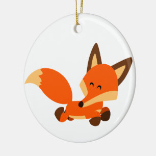 Joli ornement Fox Fleet de dessin