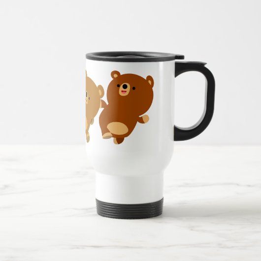 Joli Ours De Cartoon Facétieux Voyage Mug (Droite)