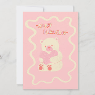 joli ours en peluche coeur joyeuse carte de la Sai
