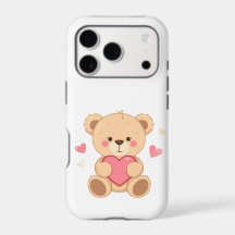 Joli ours en peluche tenant un cœur – Amour de la