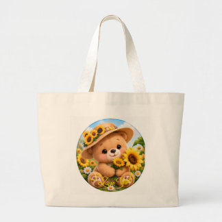 Joli Ours en Peluche Tournesol Love You Sac Cabas