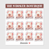 Joli pack personnalisé Cosy Axolotl Sticker (Feuille)