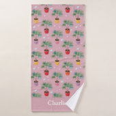 Joli palmier d'intérieur rose (Serviette de bain)