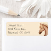 Joli Palomino Horse Étiquettes de adresse (En situation)