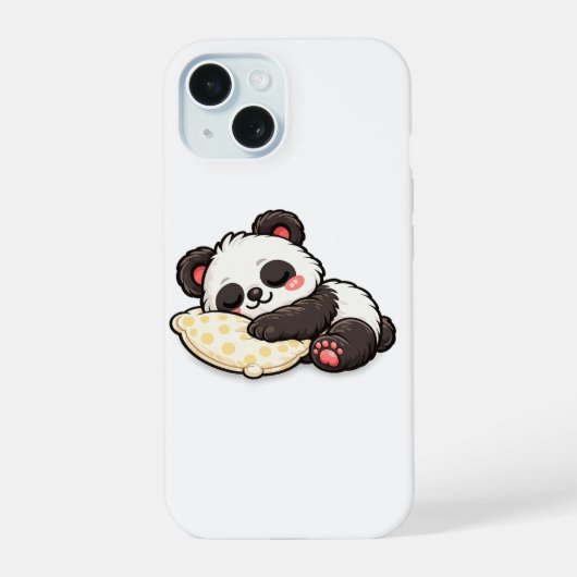 Joli panda endormi avec oreiller (Verso)