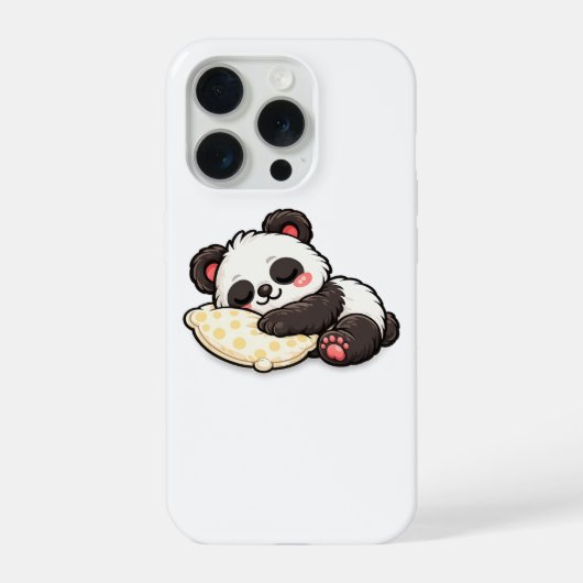 Joli panda endormi avec oreiller (Verso)