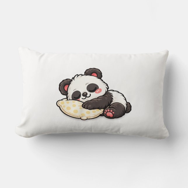 Joli panda endormi avec un oreiller (Recto)