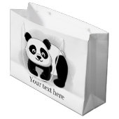 joli panda ours ajouter texte Grand sac cadeau (Devant Angle)