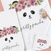 Joli Panda Ours Animal personnalisé Serviette de b