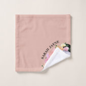 Joli Panda Ours Girl Peach Ensemble de serviettes  (Gant de toilette)