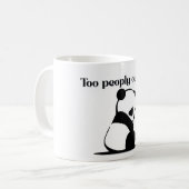 Joli panda Trop de gens à l'extérieur Tasses pour (Devant gauche)
