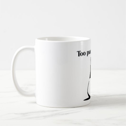 Joli panda Trop de gens à l'extérieur Tasses pour (Gauche)