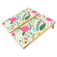 Joli Panneaux de Cornhole Floral Été