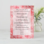 Joli Pape Rose Personnalisé Mariage Invitations (Debout devant)