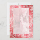 Joli Pape Rose Personnalisé Mariage Invitations (Dos)