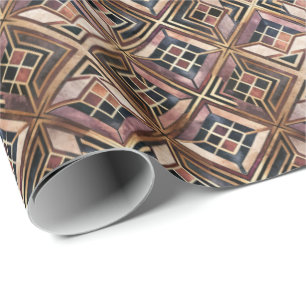 Joli papier cadeau à motif de carrelage Art déco