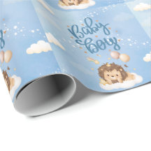 Joli papier cadeau bébé garçon Roi Lion