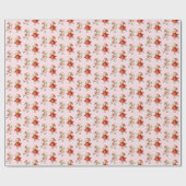 Joli papier cadeau de Noël rose (Plat)