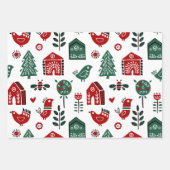 Joli papier cadeau de Noël rouge pour Noël (Devant 2)