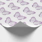 Joli papier cadeau Papillon violet et blanc (Coin)