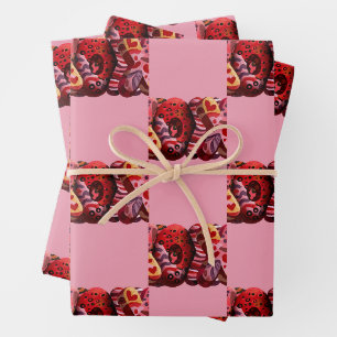 Joli papier cadeau XOXO pour la Saint-Valentin