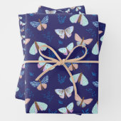 Joli papier d'emballage Papillon bleu (En situation)