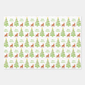 joli papier d'enveloppement de noël ensemble plat  (Devant)
