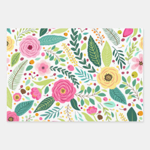 Joli papier d'enveloppement floral