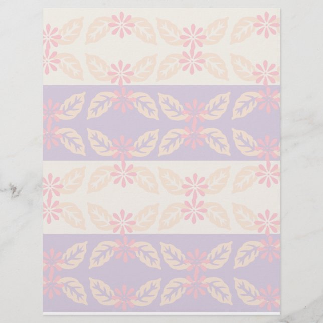 Joli papier scrapbooking à motif floral (Devant)