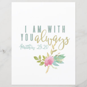 Joli papier scrapbooking avec verset 'Avec toi tou