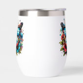 Joli papillon bleu et fleurs (Gauche)