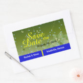Joli papillon Enregistrer la date Stickers vert (Enveloppe)