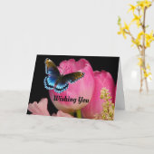 Joli Papillon Et Fleurs Carte Anniversaire (Fleur jaune)