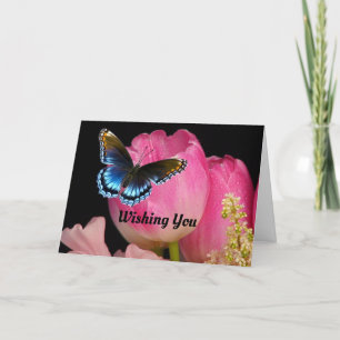 Joli Papillon Et Fleurs Carte Anniversaire