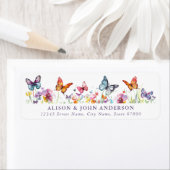 Joli Papillon Flower Retourner les étiquettes d'ad (En situation)