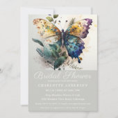 Joli papillon Jardin Bridal Douche Invitation (Devant)