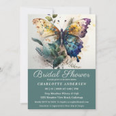 Joli papillon Jardin Bridal Douche Invitation (Devant)