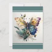 Joli papillon Jardin Bridal Douche Invitation (Dos)