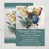 Joli papillon Jardin Bridal Douche Invitation (Devant / Derrière)